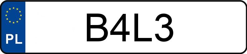 Numer rejestracyjny B4L3 posiada RAM 1500 Numer rejestracyjny B4L3 posiada RAM 1500
