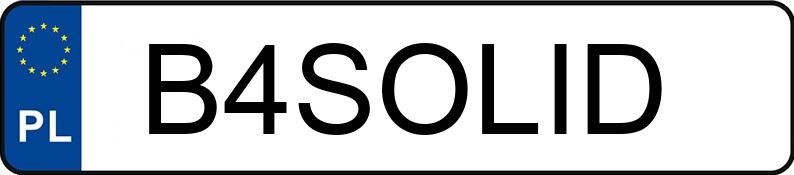 Numer rejestracyjny B4SOLID posiada BMW 740D XDRIVE