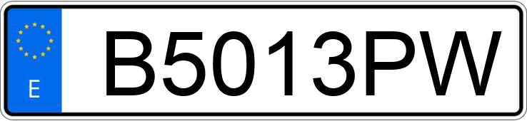 Numer rejestracyjny B5013PW posiada TOYOTA LAND CRUISER