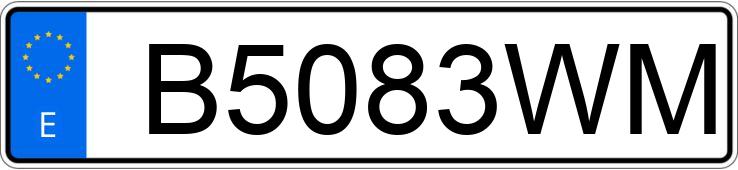 Numer rejestracyjny B5083WM posiada AUDI A4