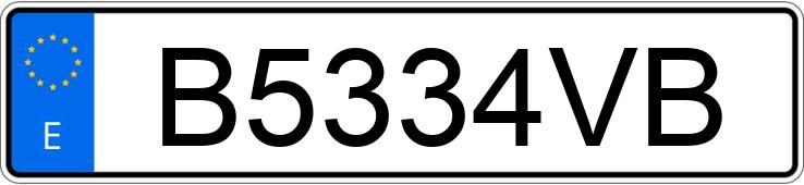 Numer rejestracyjny B5334VB posiada AUDI A3