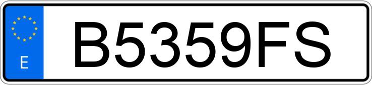 Numer rejestracyjny B5359FS posiada RENAULT 5