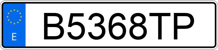 Numer rejestracyjny B5368TP posiada VOLKSWAGEN TRANSPORTER