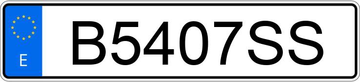Numer rejestracyjny B5407SS posiada PEUGEOT 205