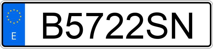 Numer rejestracyjny B5722SN posiada HONDA CIVIC