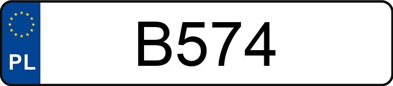 Numer rejestracyjny B574 posiada NISSAN SKYLINE