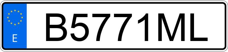 Numer rejestracyjny B5771ML posiada MERCEDES 190 (201)