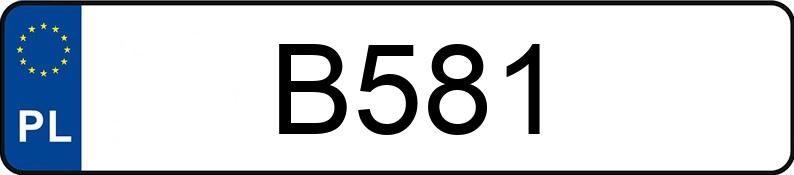 Numer rejestracyjny B581 posiada MERCEDES-BENZ 300 SD Diesel 140 300 SD Diesel 140