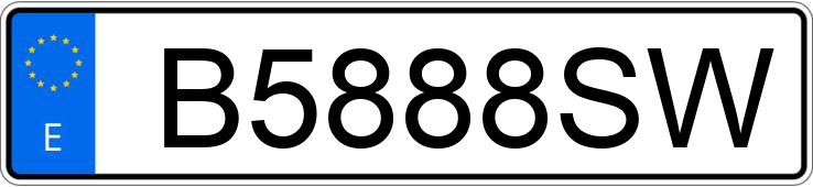 Numer rejestracyjny B5888SW posiada MERCEDES VITO