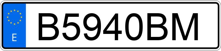 Numer rejestracyjny B5940BM posiada ISO ISETTA