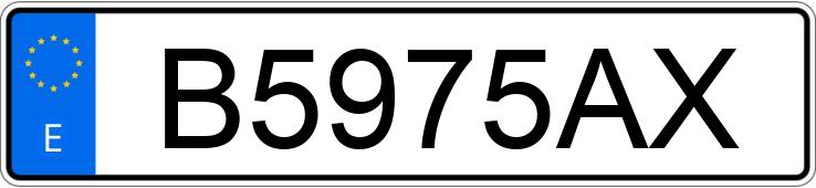 Numer rejestracyjny B5975AX posiada SEAT 132