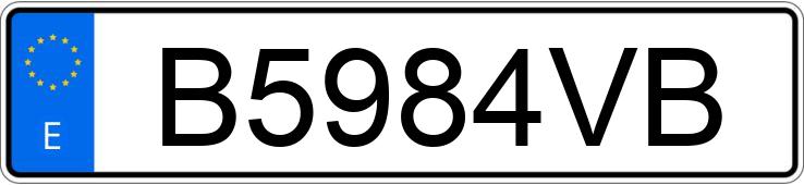 Numer rejestracyjny B5984VB posiada VOLKSWAGEN GOLF Numer rejestracyjny B5984VB posiada VOLKSWAGEN GOLF