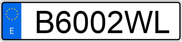 Numer rejestracyjny B6002WL posiada MERCEDES VITO