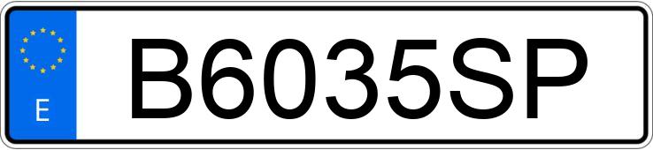 Numer rejestracyjny B6035SP posiada NISSAN PRIMERA