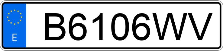 Numer rejestracyjny B6106WV posiada HONDA CIVIC