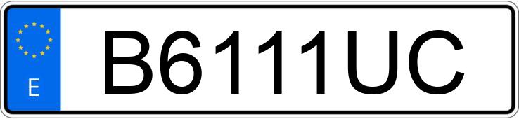 Numer rejestracyjny B6111UC posiada HONDA CIVIC