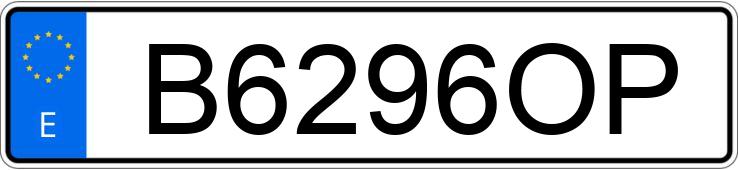 Numer rejestracyjny B6296OP posiada VOLKSWAGEN GOLF