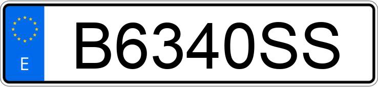 Numer rejestracyjny B6340SS posiada SUZUKI SAMURAI