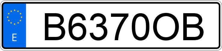 Numer rejestracyjny B6370OB posiada SUZUKI SAMURAI