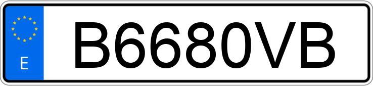 Numer rejestracyjny B6680VB posiada SEAT TOLEDO