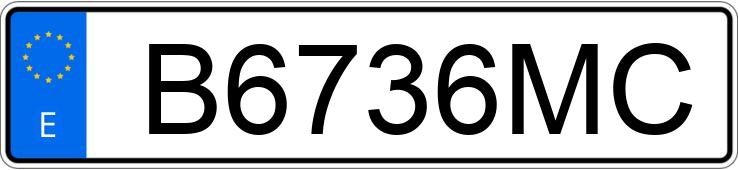 Numer rejestracyjny B6736MC posiada RENAULT ESPACE