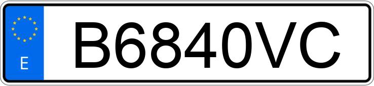 Numer rejestracyjny B6840VC posiada PEUGEOT 306