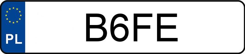 O número de registro B6FE tem DODGE Challenger MR`19 GT