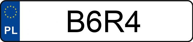 Numer rejestracyjny B6R4 posiada AUDI A6 Numer rejestracyjny B6R4 posiada AUDI A6