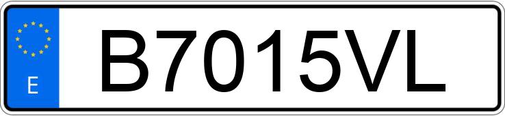 Numer rejestracyjny B7015VL posiada PEUGEOT 206