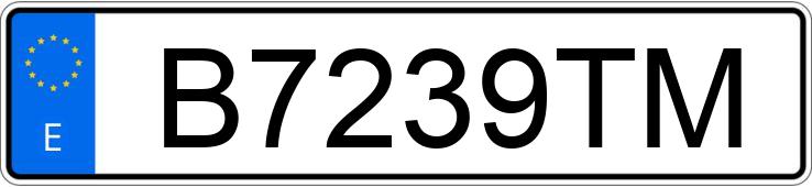 Реєстраційний номер B7239TM має FORD TRANSIT
