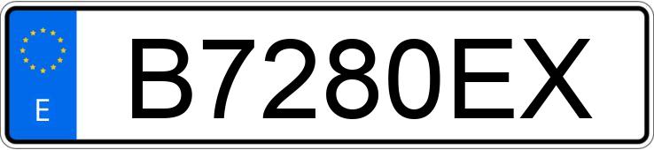Numer rejestracyjny B7280EX posiada SANTANA LAND ROVER