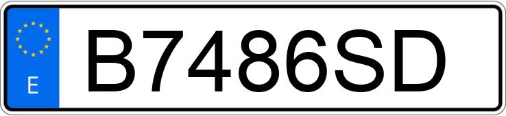 Numer rejestracyjny B7486SD posiada CITROEN AX