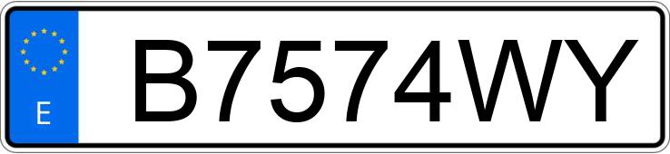 Numer rejestracyjny B7574WY posiada VOLKSWAGEN GOLF