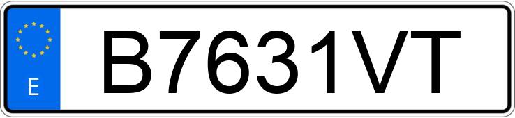 Numer rejestracyjny B7631VT posiada VOLKSWAGEN GOLF