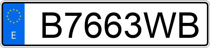 Numer rejestracyjny B7663WB posiada RENAULT LAGUNA