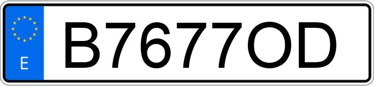 Numer rejestracyjny B7677OD posiada HONDA NX 650 N