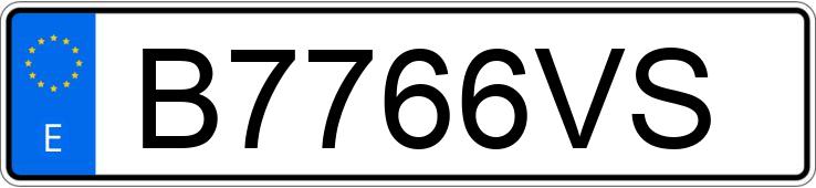 Numer rejestracyjny B7766VS posiada SUBARU IMPREZA