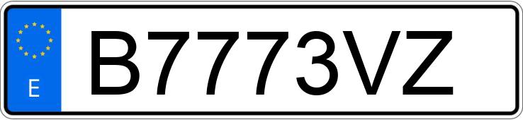 Numer rejestracyjny B7773VZ posiada NISSAN PRIMERA