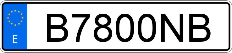 Numer rejestracyjny B7800NB posiada RENAULT 21