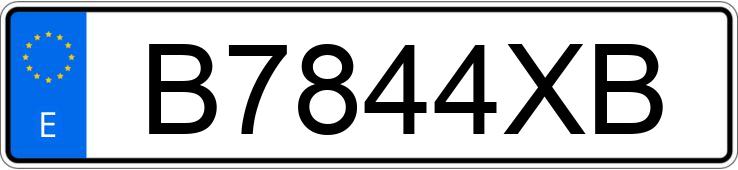 Numer rejestracyjny B7844XB posiada SEAT IBIZA