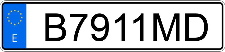 Numer rejestracyjny B7911MD posiada RENAULT 19