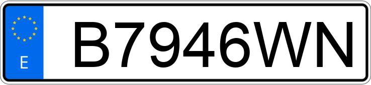 Numer rejestracyjny B7946WN posiada SEAT ALHAMBRA