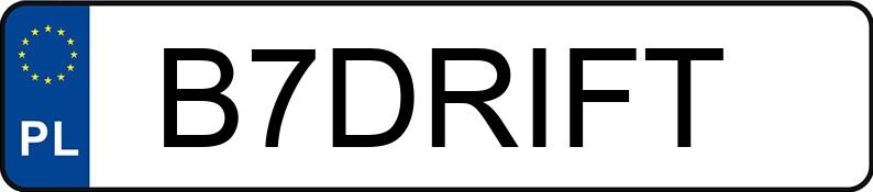 Numer rejestracyjny B7DRIFT posiada HYUNDAI I20