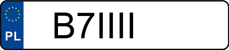 Numer rejestracyjny B7IIII posiada KIA STINGER