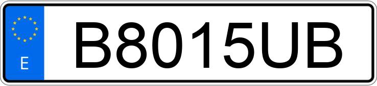 Numer rejestracyjny B8015UB posiada NISSAN 200 SX