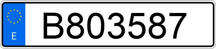 Numer rejestracyjny B803587 posiada SEAT 