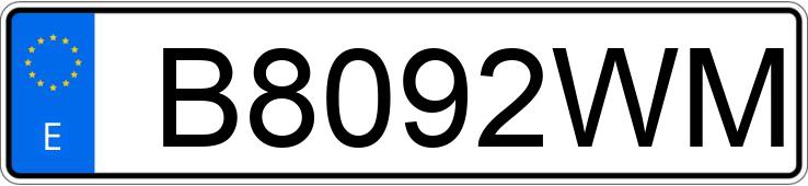 Numer rejestracyjny B8092WM posiada AUDI A4
