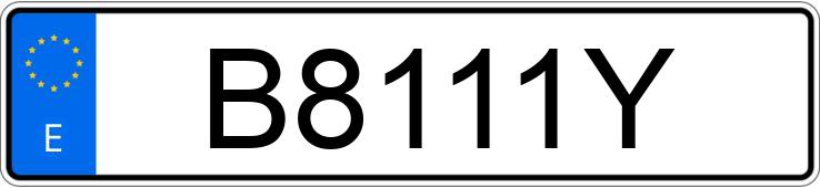 Numer rejestracyjny B8111Y posiada SEAT 127 Numer rejestracyjny B8111Y posiada SEAT 127