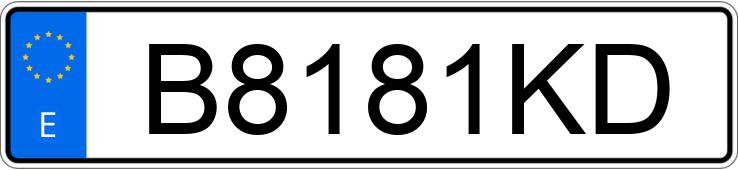 Numer rejestracyjny B8181KD posiada SEAT IBIZA