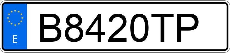 Numer rejestracyjny B8420TP posiada AUDI A4